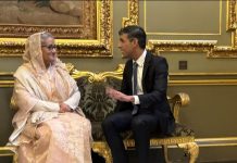 আপনি আমাদের জন্য বড় অনুপ্রেরণা, শেখ হাসিনাকে বৃটিশ প্রধানমন্ত্রী