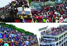 বাড়ির পথে মানুষের ঢল
