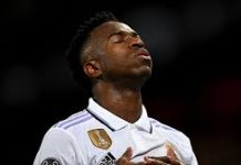 স্পেন থেকে শতবর্ষী বিশ্বকাপ সরানোর দাবি ভিনিসিয়ুসের