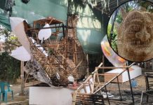 চারুকলায় পুড়ল পহেলা বৈশাখের জন্য বানানো ‘ফ্যাসিস্ট হাসিনার মুখাকৃতি’