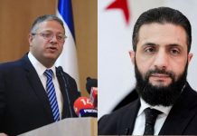 সিরিয়ার প্রেসিডেন্ট আল-শারাকে হত্যার আহ্বান ইসরাইলি মন্ত্রীর