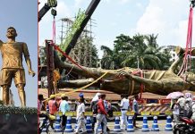 কলকাতা থেকে সরানো হলো মেসির ৭০ ফুট উচ্চতার ভাস্কর্য, জানা গেল কারণ