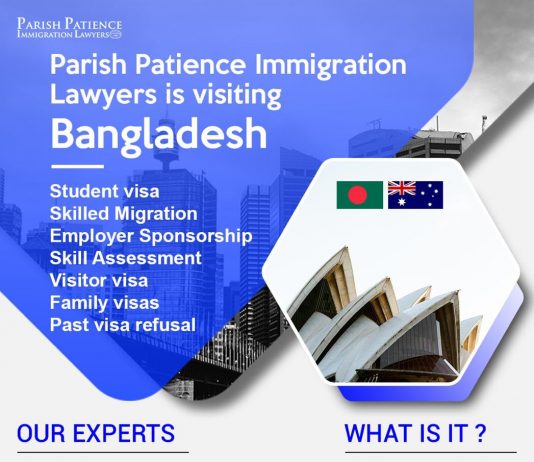 ঢাকায় আসছে অস্ট্রেলিয়ার অভিবাসন বিশেষজ্ঞরা: জুলাইয়ে পরামর্শ দেবে প্যারিশ পেশেন্স ইমিগ্রেশন লইয়ার্স