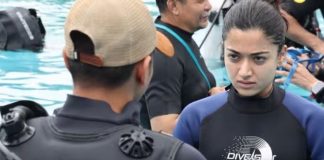 অ্যাকশন দৃশ্যে ২০ ঘণ্টা পানির নিচে রাশমিকা, গড়লেন নতুন রেকর্ড
