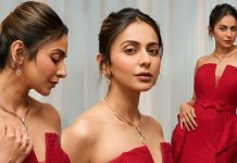 লাল গাউনে নজর কাড়লেন রাকুল, রইল ৬ ছবি