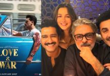বানসালির ‘লাভ অ্যান্ড ওয়ার’-এর পোস্টারে নতুন লুকে রণবীর